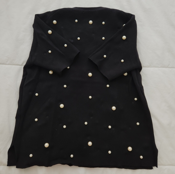 Zara knit sweater with pearls size S - Picture 3 of 9